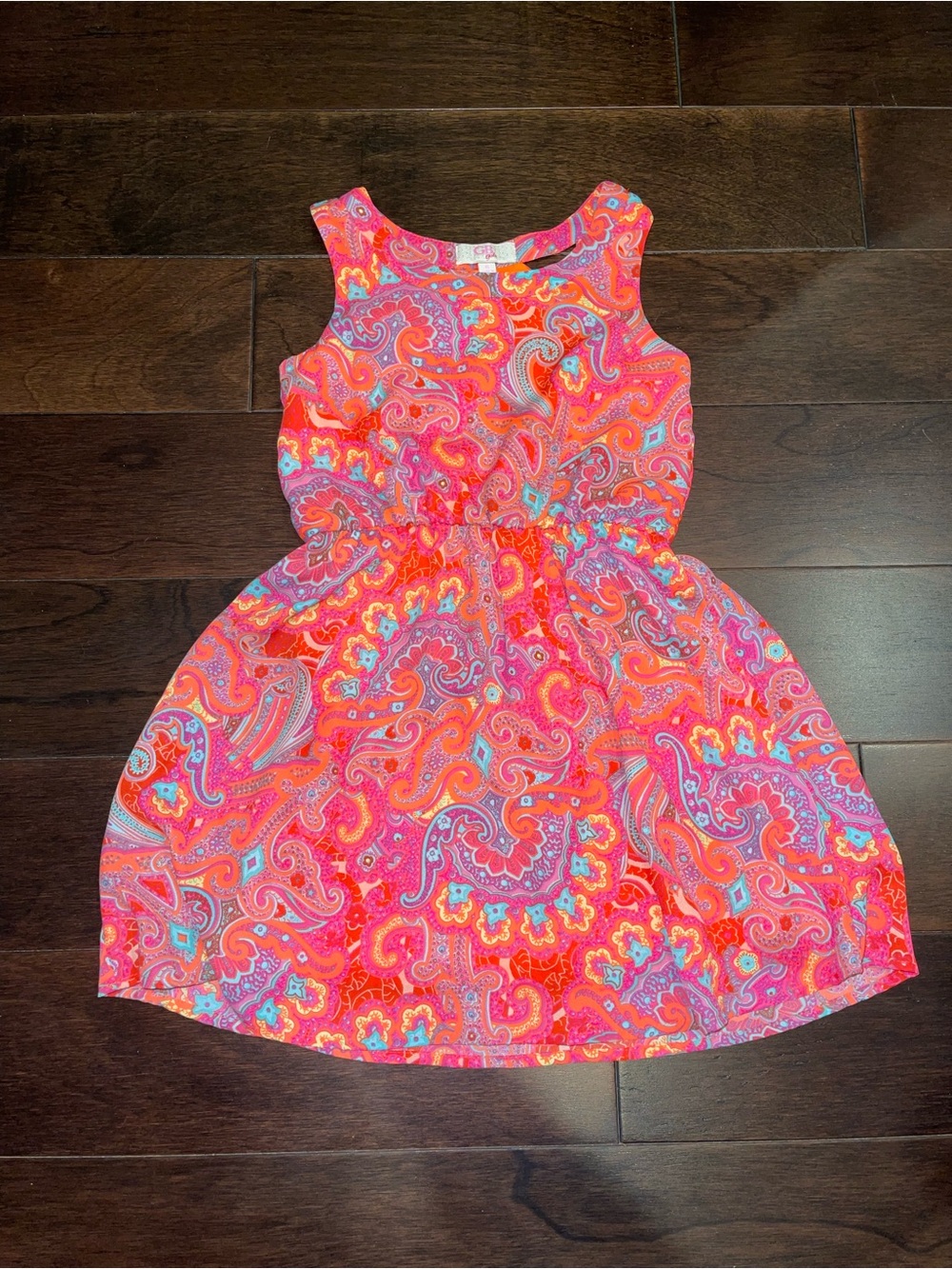 Pink Paisley GB girls Bright Sleeveless Casual Dress